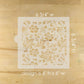 Dimensions for the Chic Rose Cake Stencil