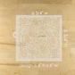 Dimensions for the Paisley Henna Stencil for Cake Decorating