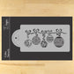 Christmas Ornament Swag Cake Stencil Side by Designer Stencils