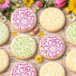 Whimsical Flower Round Cookie Stencil Set by Designer Stencils