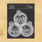 Whimsical Holiday Round Cookie Stencil Set by Designer Stencils