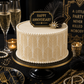 Great Gatsby Fan Cake Stencil Side by Designer Stencils
