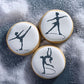 Figure Skaters Round Cookies