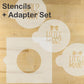 Gender Reveal Round Cookie Stencil Set by Designer Stencils