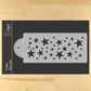 Scattered Stars Cake Stencil Side by Designer Stencils