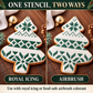 Image showing ways that customers can use the Fair Isle Patterns Cookie Stencil by Designer Stencils.