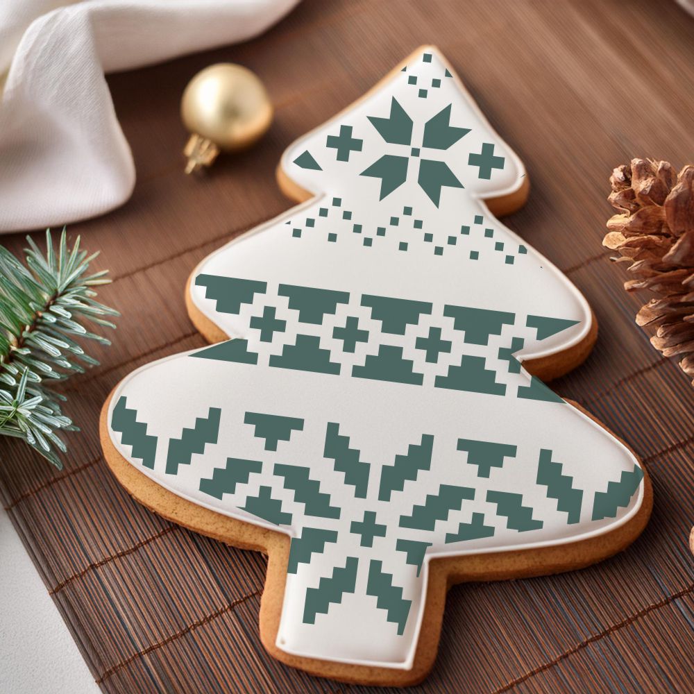 Fair Isle Patterns Cookie Stencil by Designer Stencils