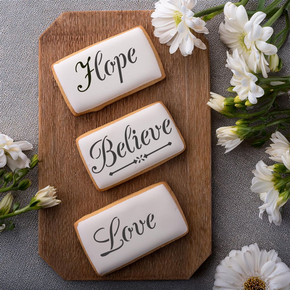 Hope Believe Love Cookies