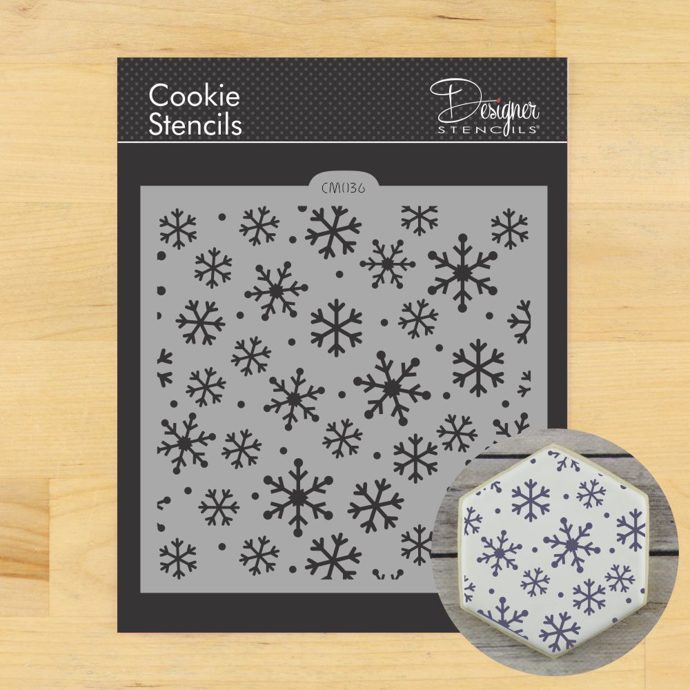 Snowflakes Cookie Stencil by Designer Stencils