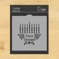 Happy Chanukah Menorah Cookie Stencil by Designer Stencils