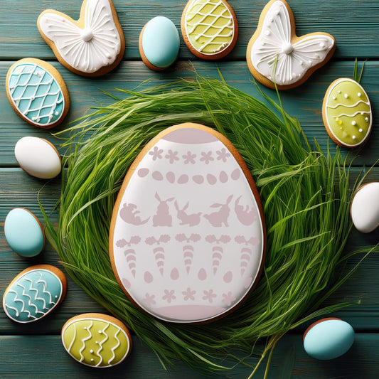 Bunnies and Carrots Easter Egg Cookie Stencils