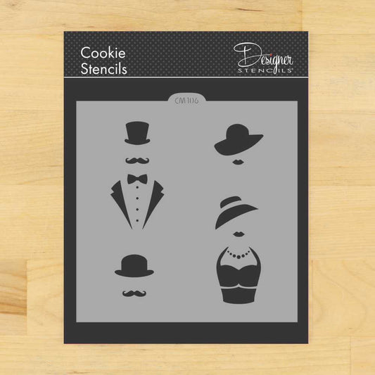 Fashion Couple Cookie Stencil by Designer Stencils