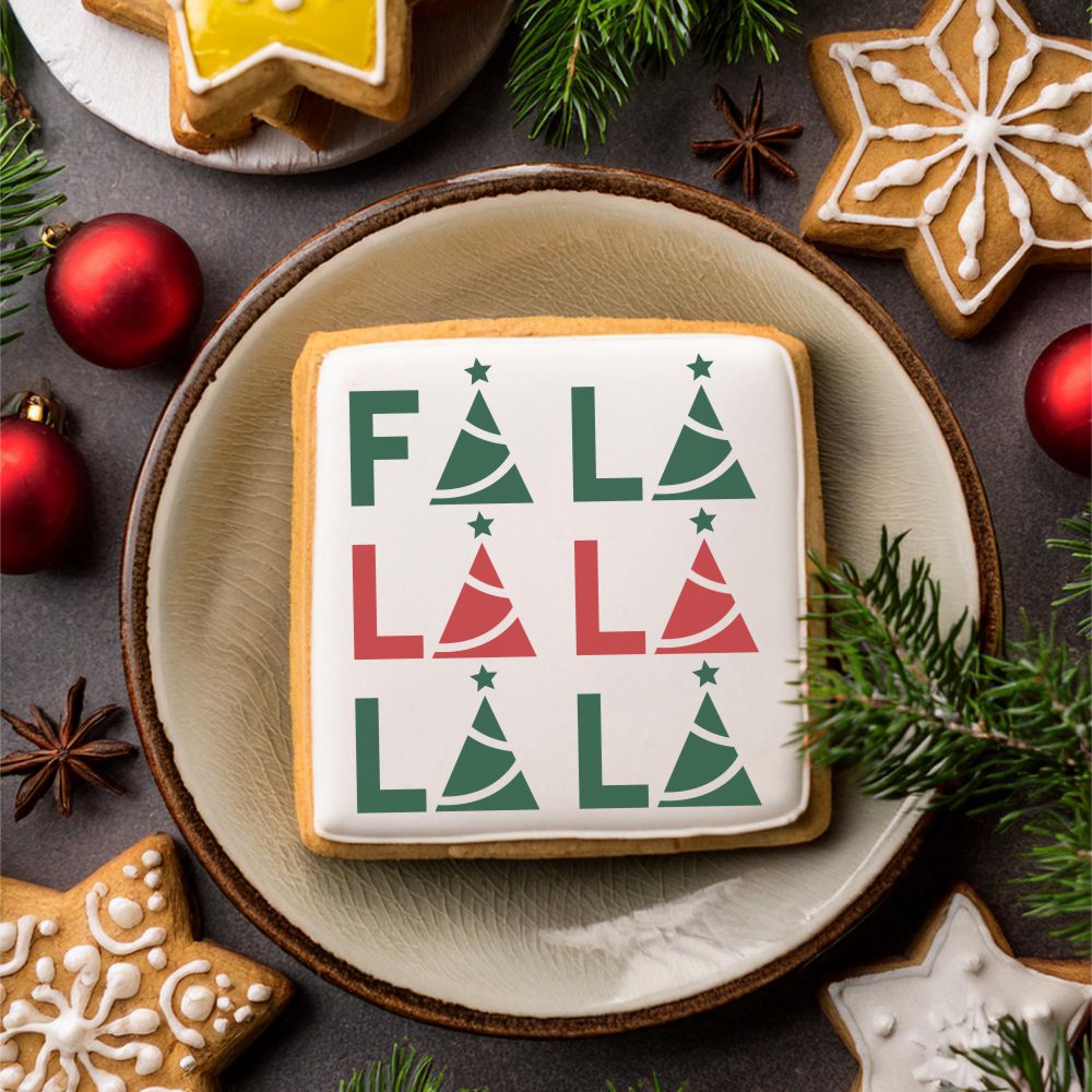 Fa La La Cookie Stencil by Designer Stencils