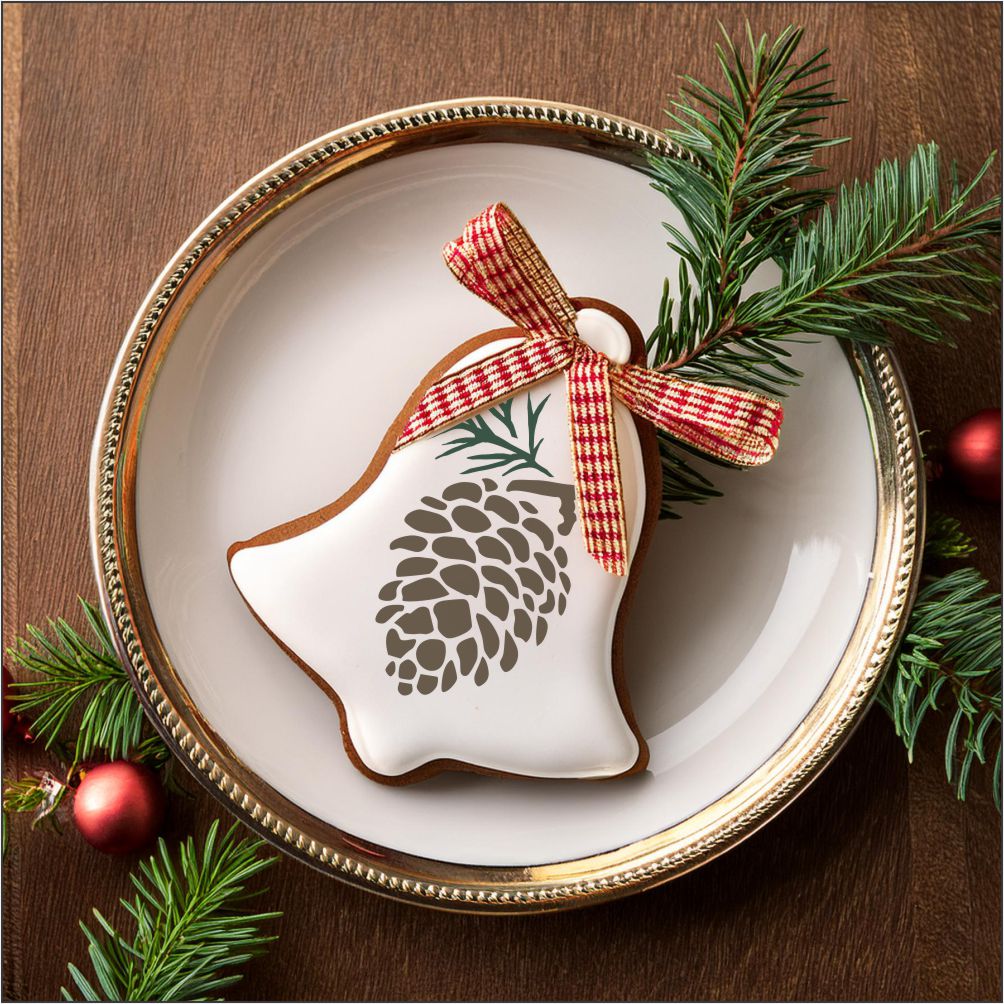 Pinecone Cookie Stencil by Designer Stencils