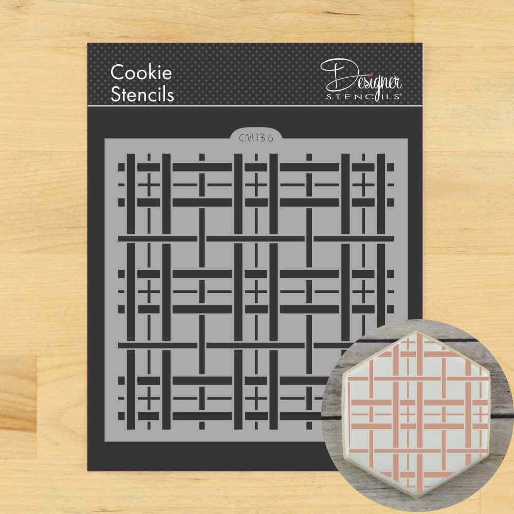 Plaid Pattern Cookie Stencil by Designer Stencils