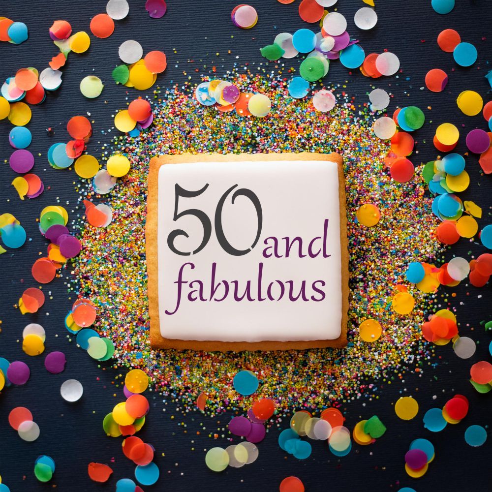 50 and Fabulous Cookie Stencil by Designer Stencils