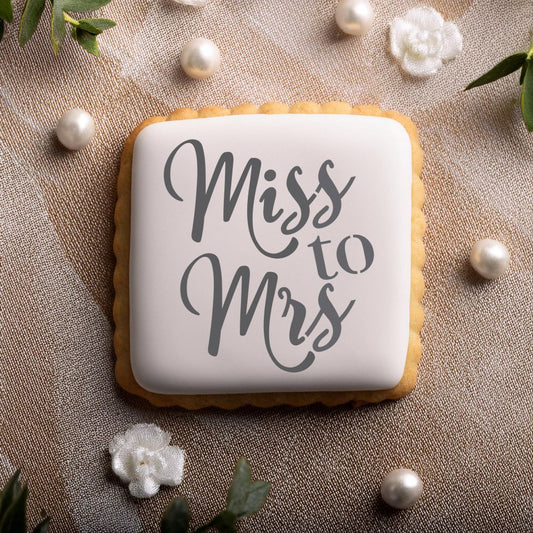 Miss to Mrs Cookies for a bridal shower