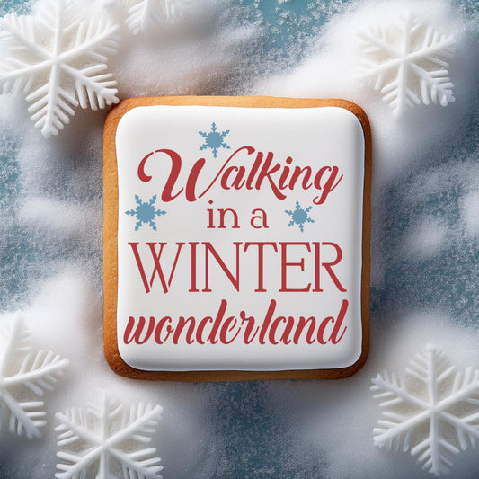 Walking In A Winter Wonderland Cookie Stencil by Designer Stencils