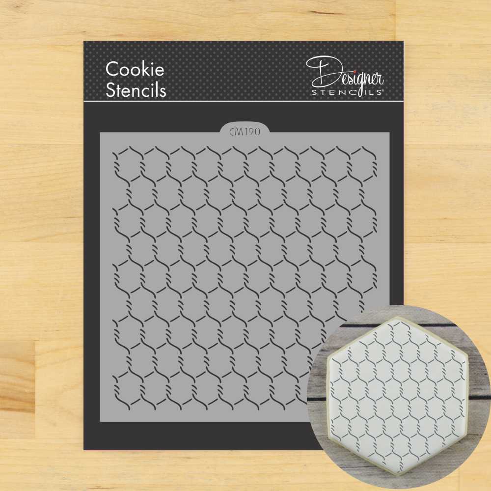 Chicken Wire Cookie Stencil by Designer Stencils