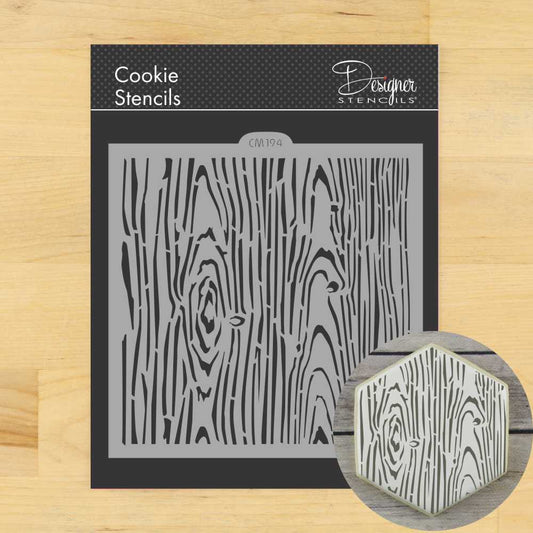 Woodgrain Cookie Stencil by Designer Stencils