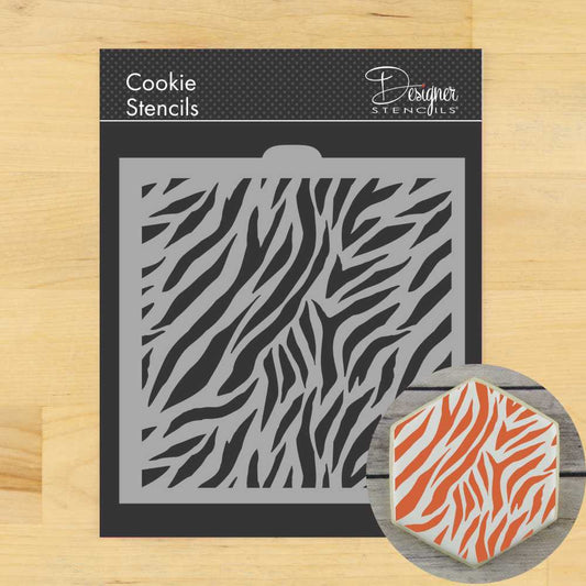 Zebra Skin Cookie Stencil by Designer Stencils