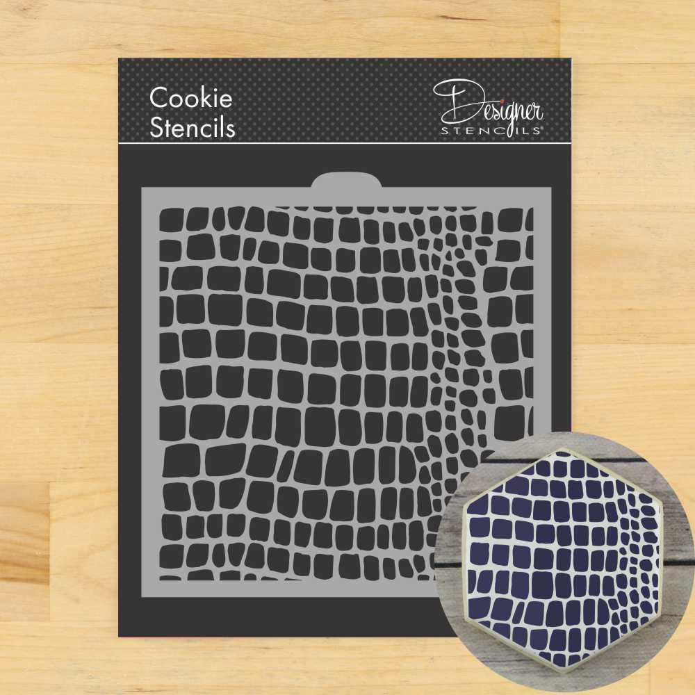 Snake Skin Cookie Stencil by Designer Stencils