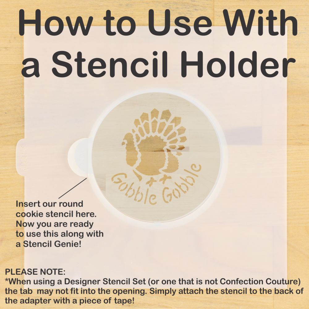 Thanksgiving Round Cookie Stencil Set by Designer Stencils