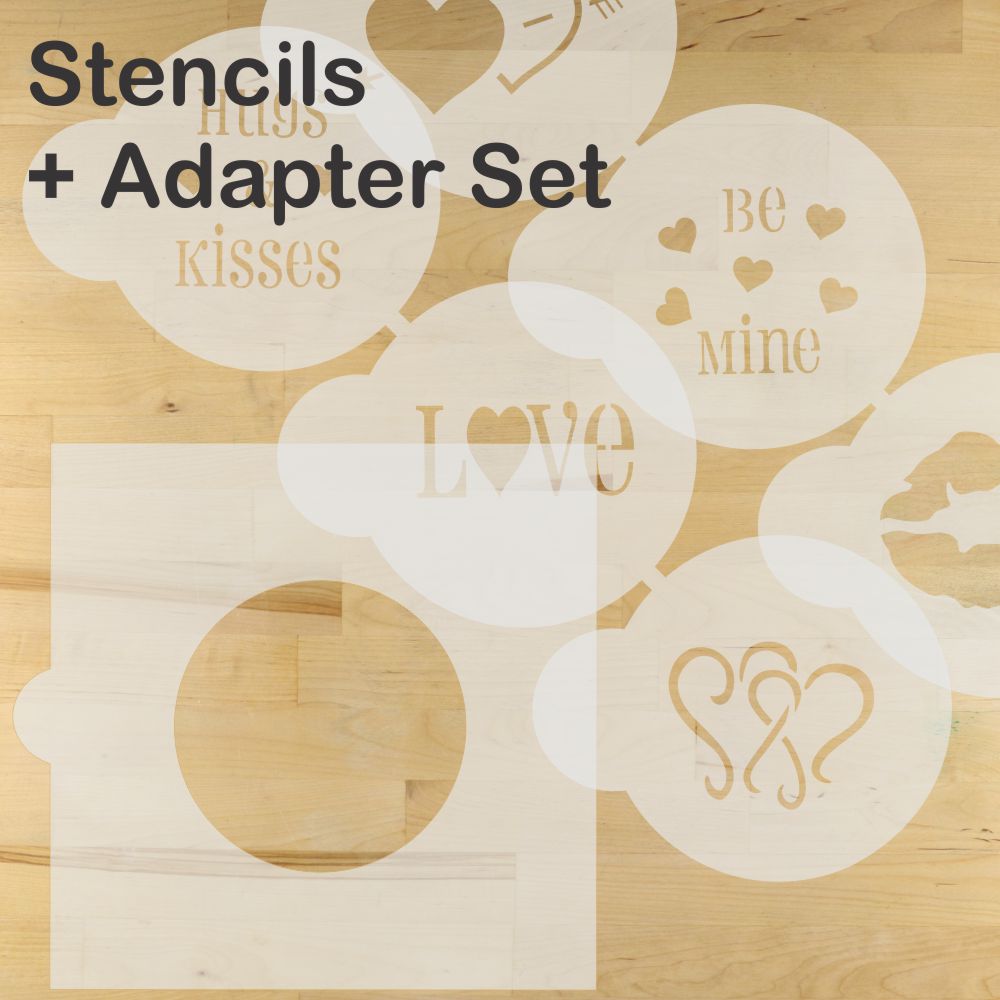 Valentine Round Cookie Stencil Set by Designer Stencils