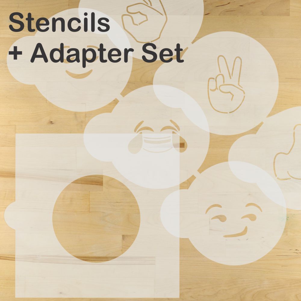 Emojis Round Cookie Stencil Set by Designer Stencils