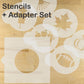 Fall Autumn Season Round Cookie Stencil Sets by Designer Stencils
