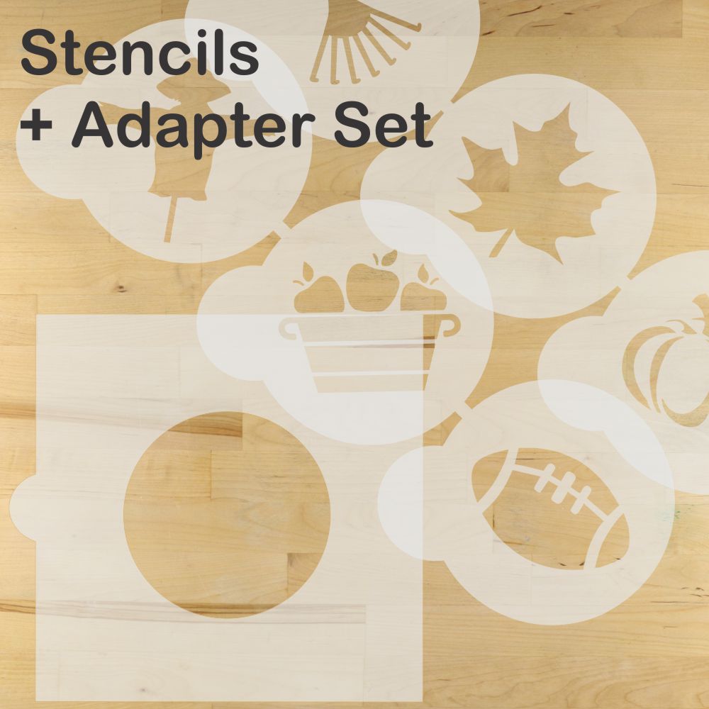 Fall Autumn Season Round Cookie Stencil Sets by Designer Stencils