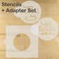 Mother's and Father's Day Round Cookie Stencil Set by Designer Stencils