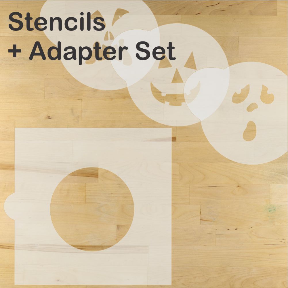 Jack-O-Lantern Halloween Faces Round Cookie Stencil Set by Designer Stencils