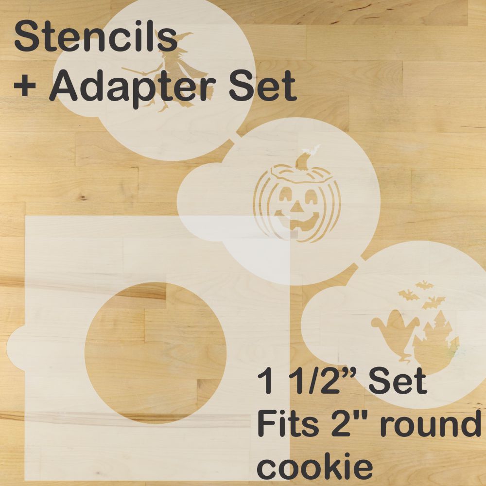 Halloween Round Cookie Stencil Sets by Designer Stencils
