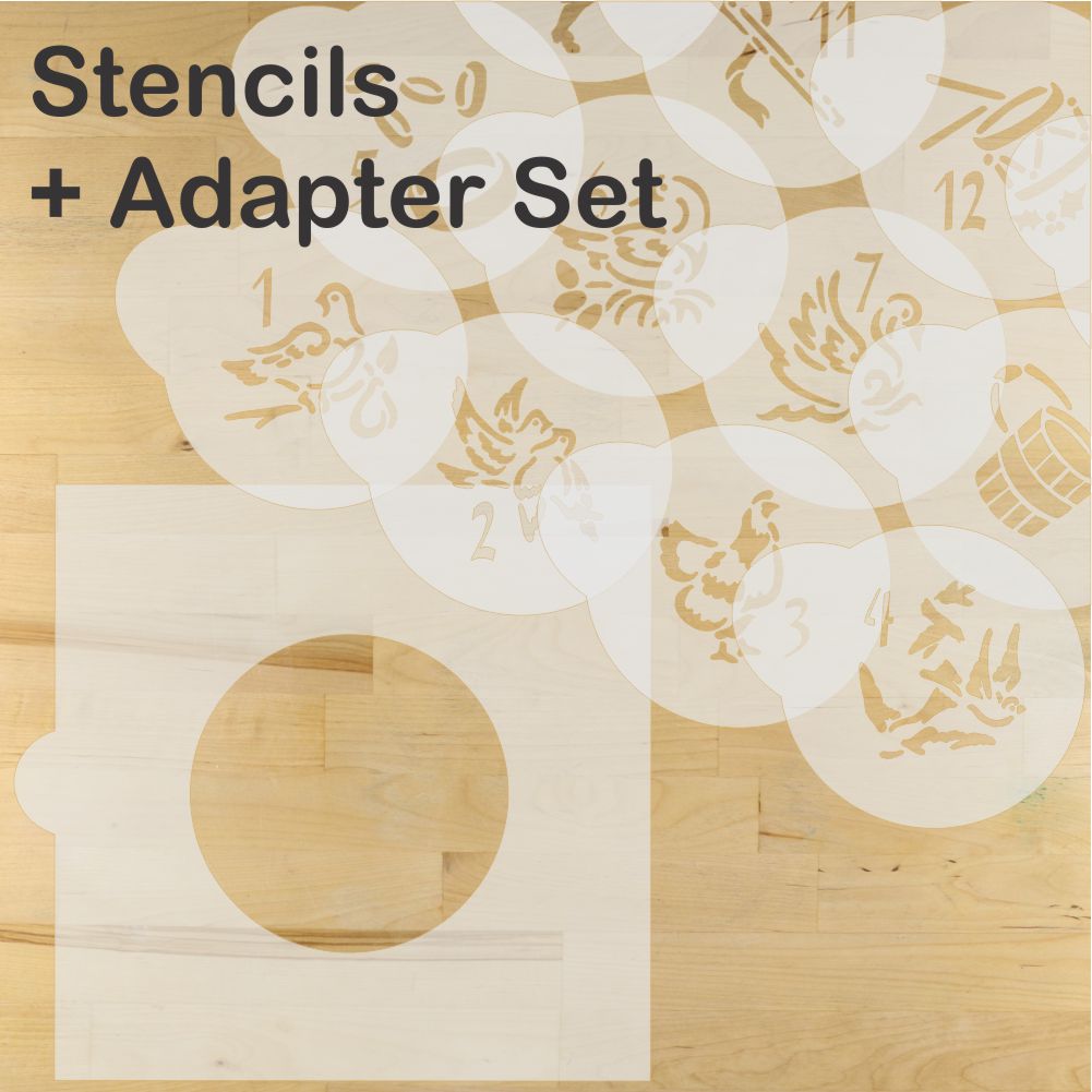Twelve Days of Christmas Round Cookie Stencil Set by Designer Stencils