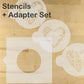 Swirl Valentine Heart Round Cookie Stencil Set by Designer Stencils
