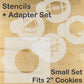 Football Round Cookie Stencil Set by Designer Stencils
