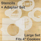 Football Round Cookie Stencil Set by Designer Stencils