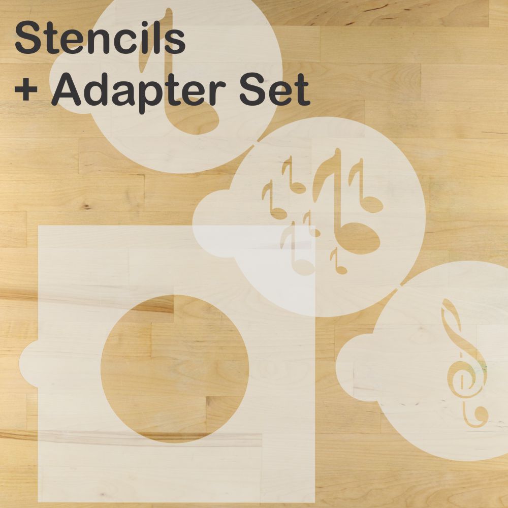 Musical Round Cookie Stencil Set by Designer Stencils
