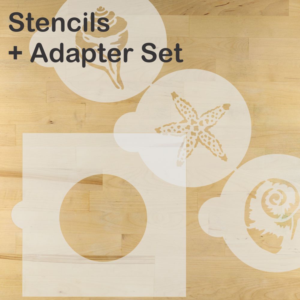 Shells Round Cookie Stencil Set by Designer Stencils