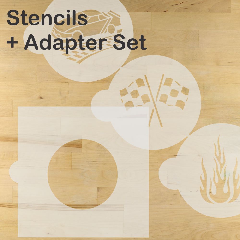Race Car Round Cookie Stencil Set by Designer Stencils