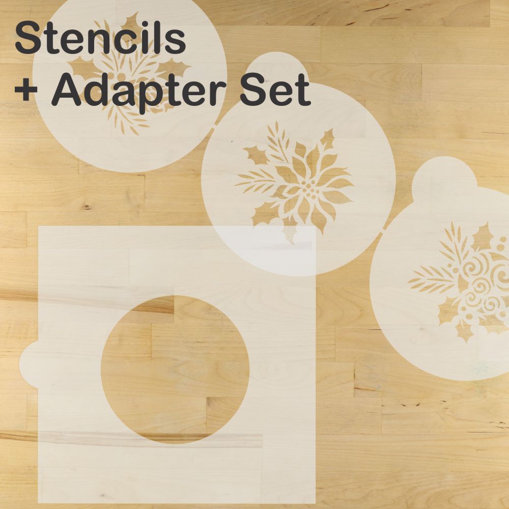 Forever Green Ornaments Round Cookie Stencil Set by Designer Stencils