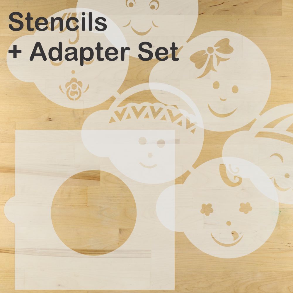 Baby Faces Round Cookie Stencil Sets by Designer Stencils