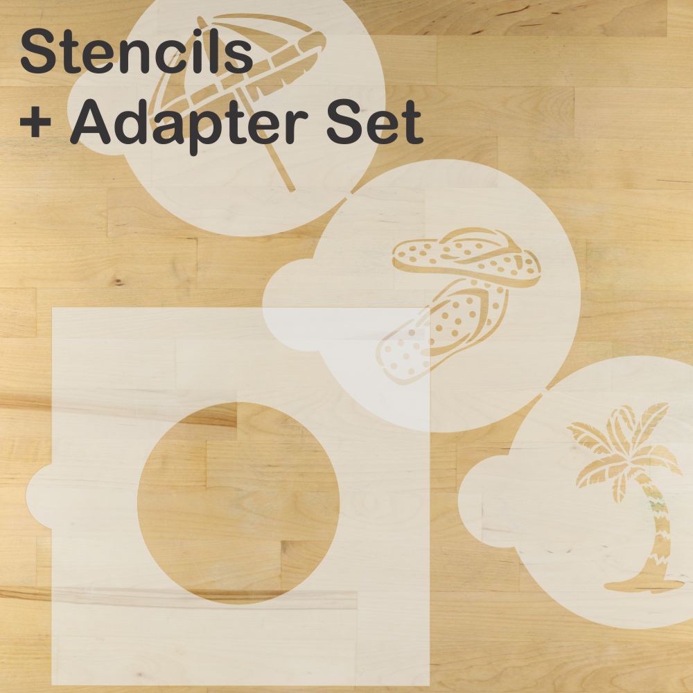 Beach Round Cookie Stencil Sets by Designer Stencils