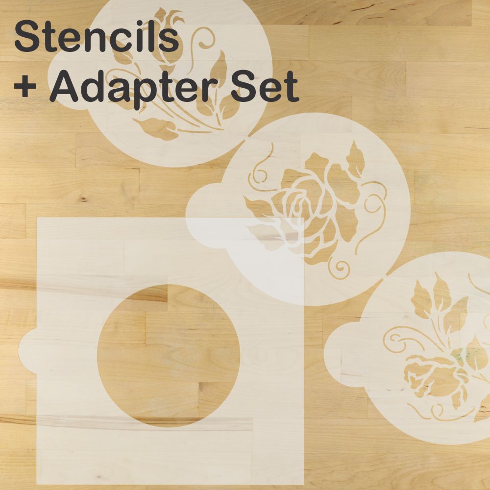 Roses Are Red Round Cookie Stencils by Designer Stencils