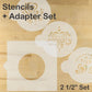 Amore Round Cookie Stencil Set by Designer Stencils