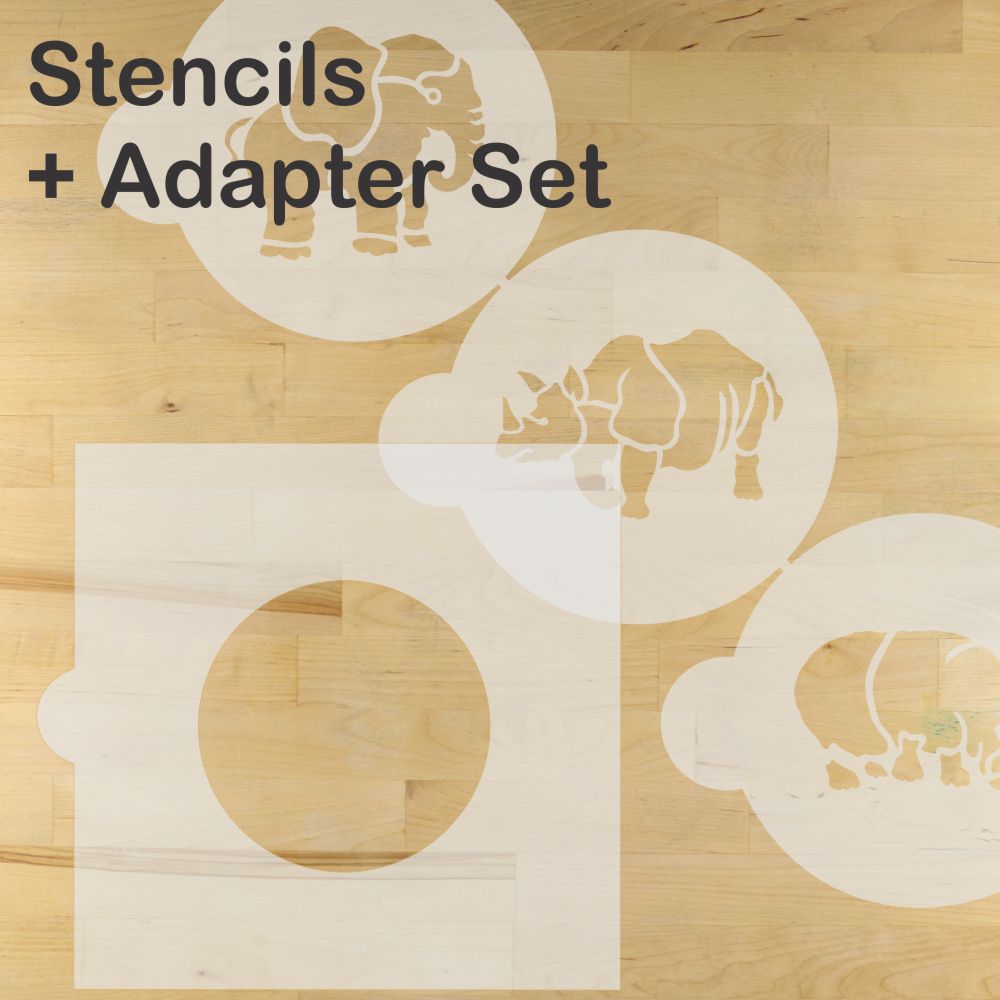 Safari Animals Round Cookie Stencil Set by Designer Stencils