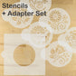Crewel Flowers Round Cookie Stencil Set by Designer Stencils