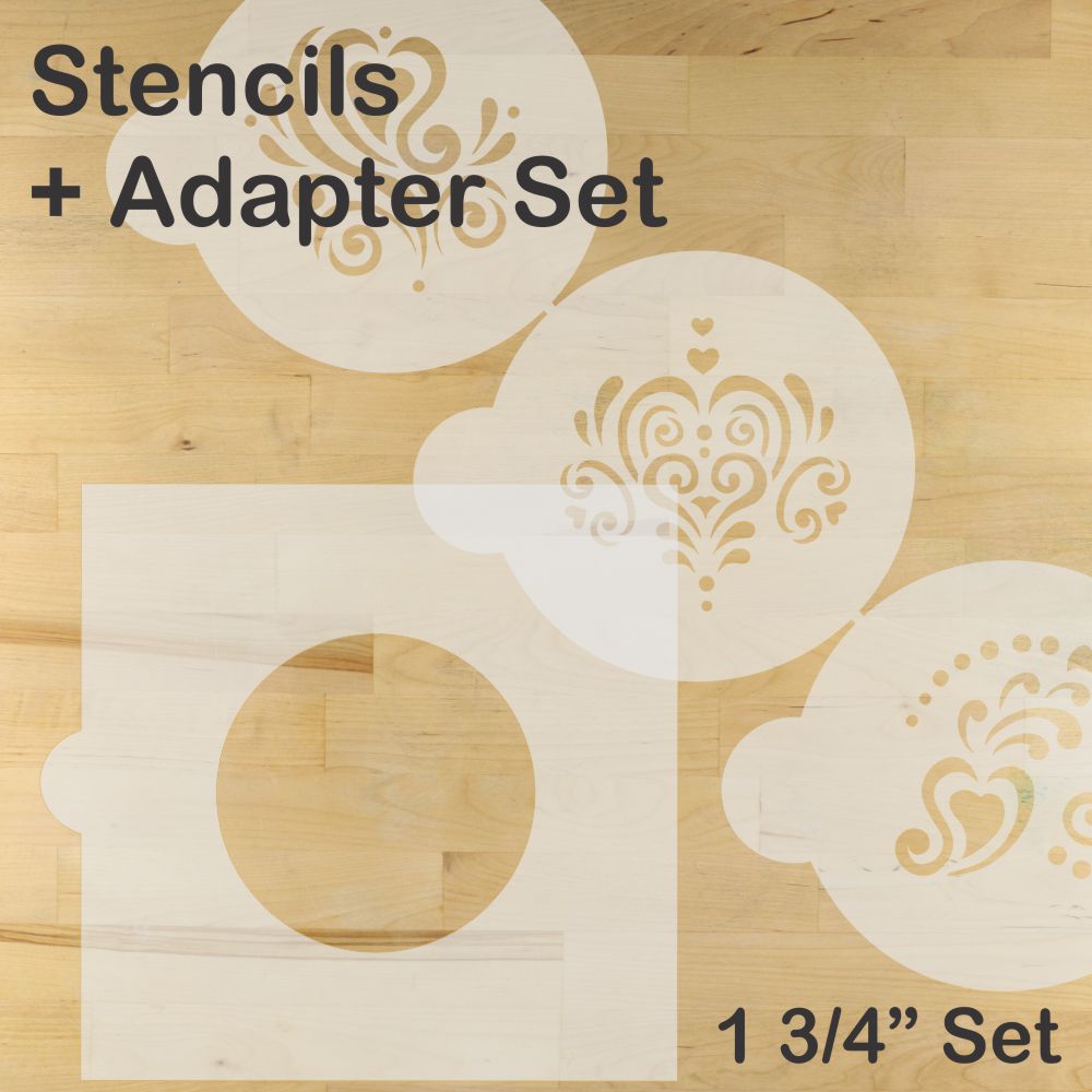 Amore Round Cookie Stencil Set by Designer Stencils