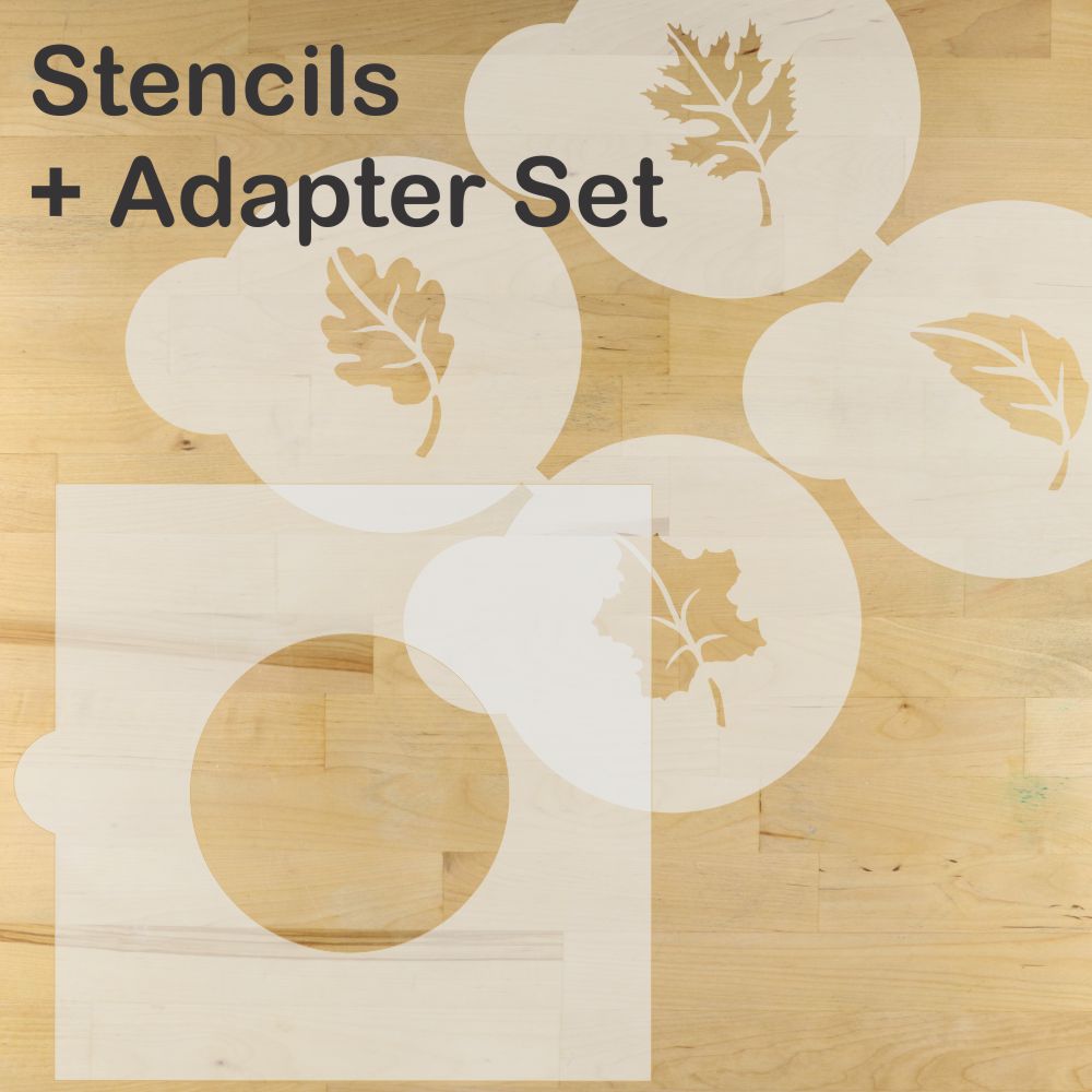 Whole Leaves Round Cookie Stencil Sets by Designer Stencils